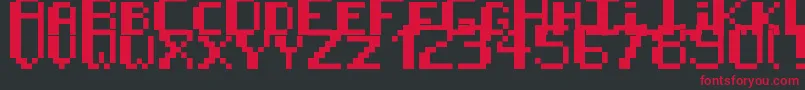 8BitPusab Font – Red Fonts on Black Background