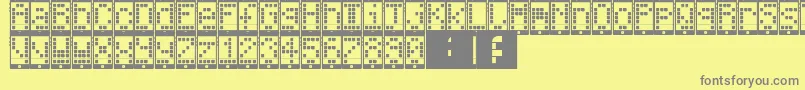 En savoir plus sur la police IPhoneYouPhone Police IPhoneYouPhone – polices grises sur fond jaune