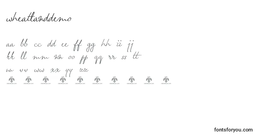Schriftart WheatlandDemo – Alphabet, Zahlen, spezielle Symbole