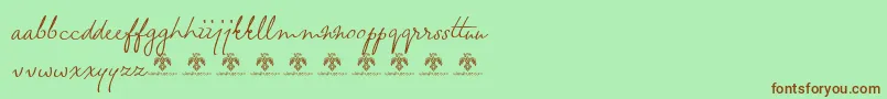 WheatlandDemo Font – Brown Fonts on Green Background