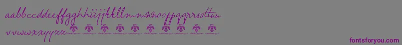 WheatlandDemo-Schriftart – Violette Schriften auf grauem Hintergrund