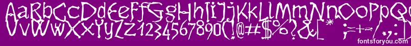 Dikovina Font – White Fonts on Purple Background