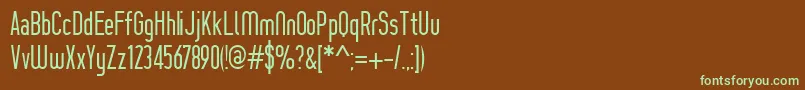 Шрифт ProzakLight – зелёные шрифты на коричневом фоне