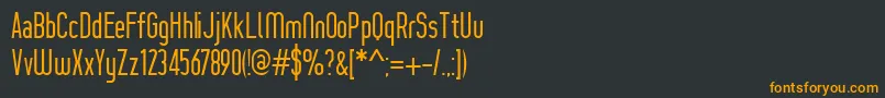 Fonte ProzakLight – fontes laranjas em um fundo preto