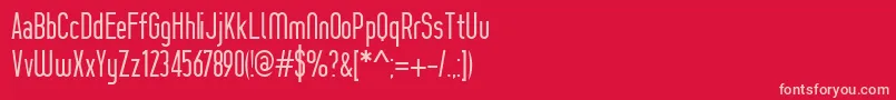 ProzakLight Font – Pink Fonts on Red Background