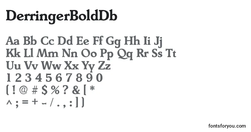 Police DerringerBoldDb - Alphabet, Chiffres, Caractères Spéciaux