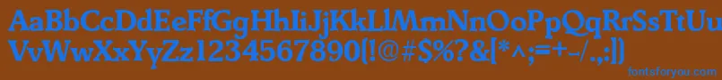 DerringerBoldDb Font – Blue Fonts on Brown Background