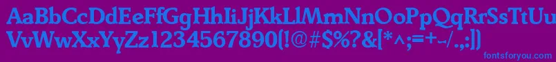 DerringerBoldDb Font – Blue Fonts on Purple Background