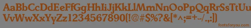 DerringerBoldDb Font – Brown Fonts on Gray Background