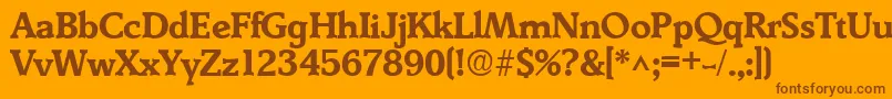 DerringerBoldDb Font – Brown Fonts on Orange Background