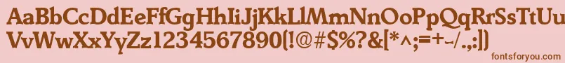 DerringerBoldDb Font – Brown Fonts on Pink Background