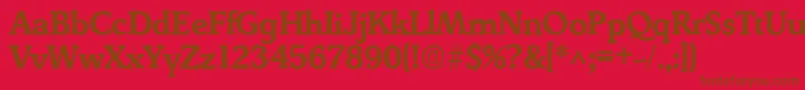 DerringerBoldDb Font – Brown Fonts on Red Background