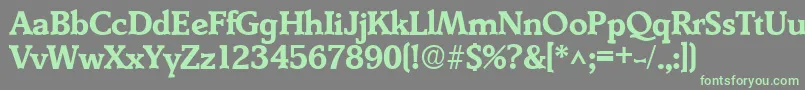 DerringerBoldDb Font – Green Fonts on Gray Background