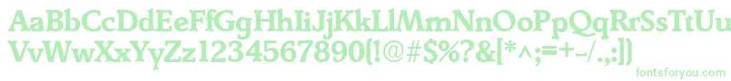 DerringerBoldDb Font – Green Fonts on White Background