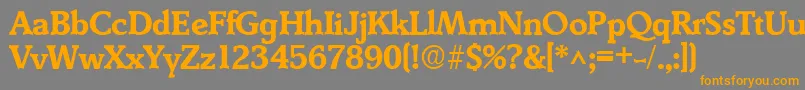 DerringerBoldDb Font – Orange Fonts on Gray Background