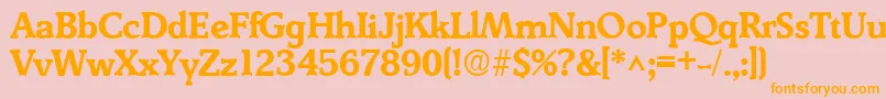 DerringerBoldDb Font – Orange Fonts on Pink Background