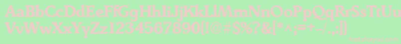 DerringerBoldDb Font – Pink Fonts on Green Background