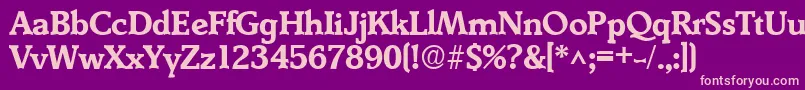 DerringerBoldDb Font – Pink Fonts on Purple Background