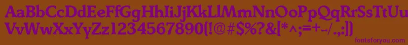 DerringerBoldDb Font – Purple Fonts on Brown Background