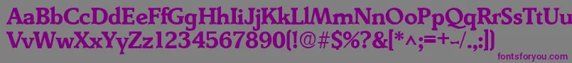 DerringerBoldDb Font – Purple Fonts on Gray Background