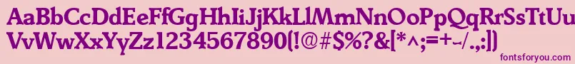 DerringerBoldDb Font – Purple Fonts on Pink Background