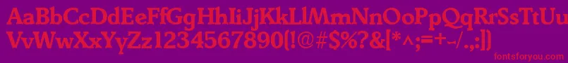 DerringerBoldDb Font – Red Fonts on Purple Background