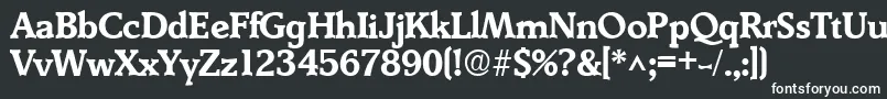 Шрифт DerringerBoldDb – белые шрифты на чёрном фоне