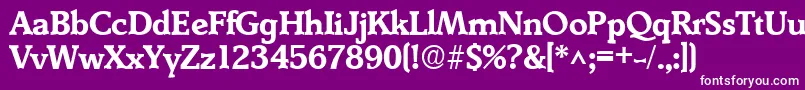 DerringerBoldDb Font – White Fonts on Purple Background
