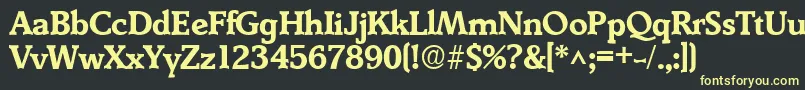 DerringerBoldDb Font – Yellow Fonts on Black Background