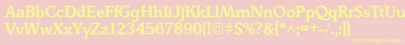 DerringerBoldDb Font – Yellow Fonts on Pink Background