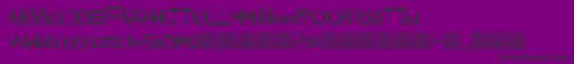 HbmHappyTimesDonationware-Schriftart – Schwarze Schriften auf violettem Hintergrund