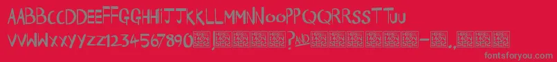 HbmHappyTimesDonationware Font – Gray Fonts on Red Background