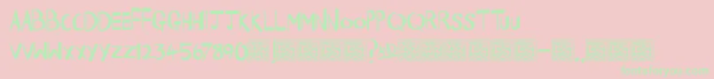 HbmHappyTimesDonationware-Schriftart – Grüne Schriften auf rosa Hintergrund