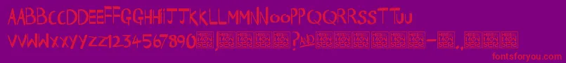 Police HbmHappyTimesDonationware – polices rouges sur fond violet