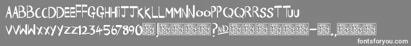 HbmHappyTimesDonationware Font – White Fonts on Gray Background