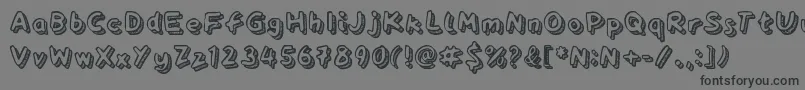 Playtime Font – Black Fonts on Gray Background