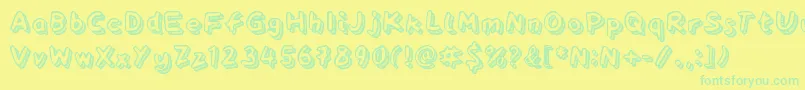 Playtime Font – Green Fonts on Yellow Background