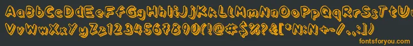 Playtime Font – Orange Fonts on Black Background