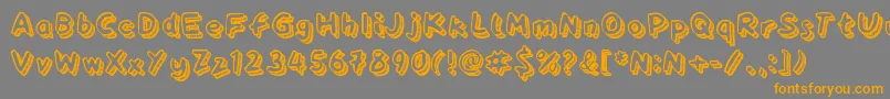 Playtime Font – Orange Fonts on Gray Background