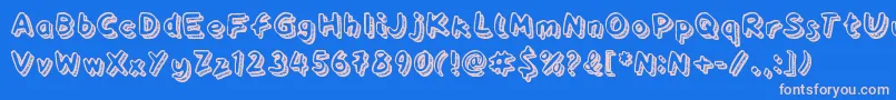 Playtime Font – Pink Fonts on Blue Background