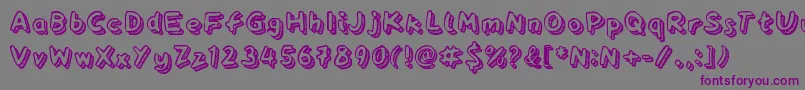 Playtime-Schriftart – Violette Schriften auf grauem Hintergrund