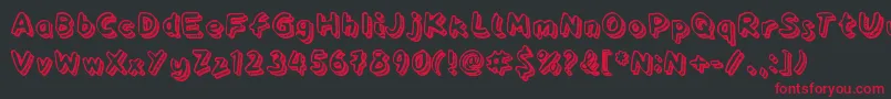 Playtime Font – Red Fonts on Black Background