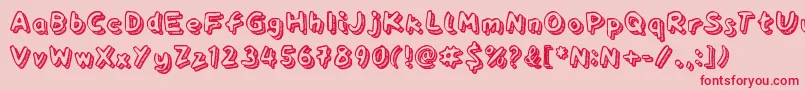 Playtime Font – Red Fonts on Pink Background