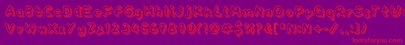 Playtime Font – Red Fonts on Purple Background