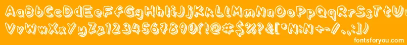 Playtime Font – White Fonts on Orange Background