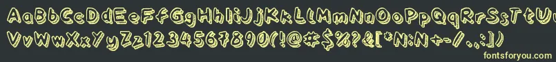 Playtime Font – Yellow Fonts on Black Background
