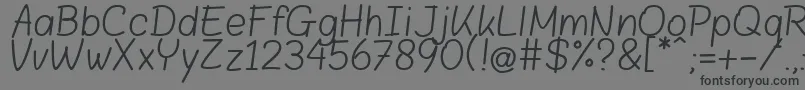 フォントBloklettersBalpen – 黒い文字の灰色の背景