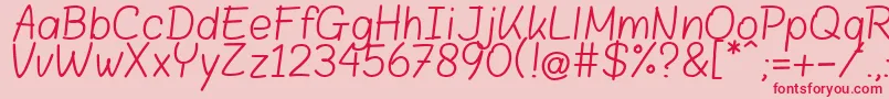 BloklettersBalpen Font – Red Fonts on Pink Background