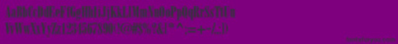 BodonipostercompressedBoldDb Font – Black Fonts on Purple Background