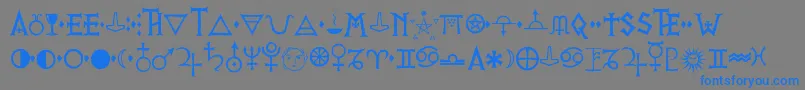 PrVikingAlternates Font – Blue Fonts on Gray Background